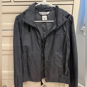 Columbia light weight dark gray EUC rain coat